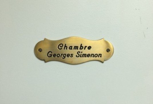 chambre georges simenon plaque de porte